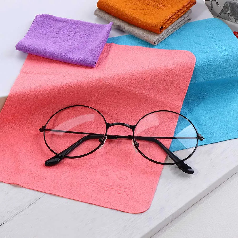 10pcs/set Suede Glasses Clean Microfiber